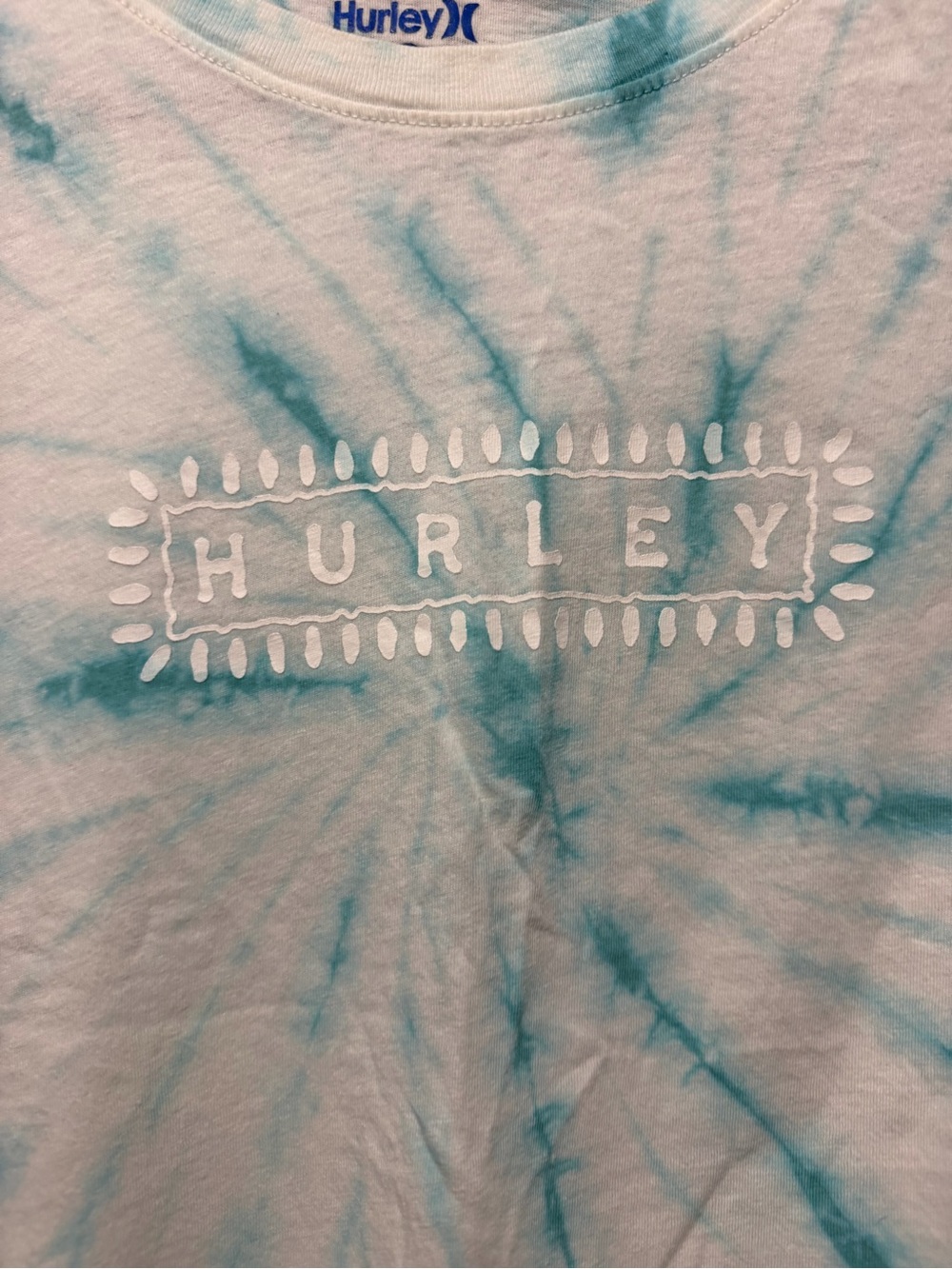 Hurley White & Teal Tie-Dye Muscle Tank - Picture 2 of 6